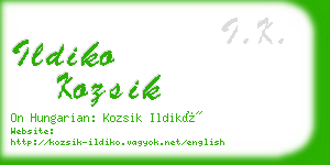 ildiko kozsik business card